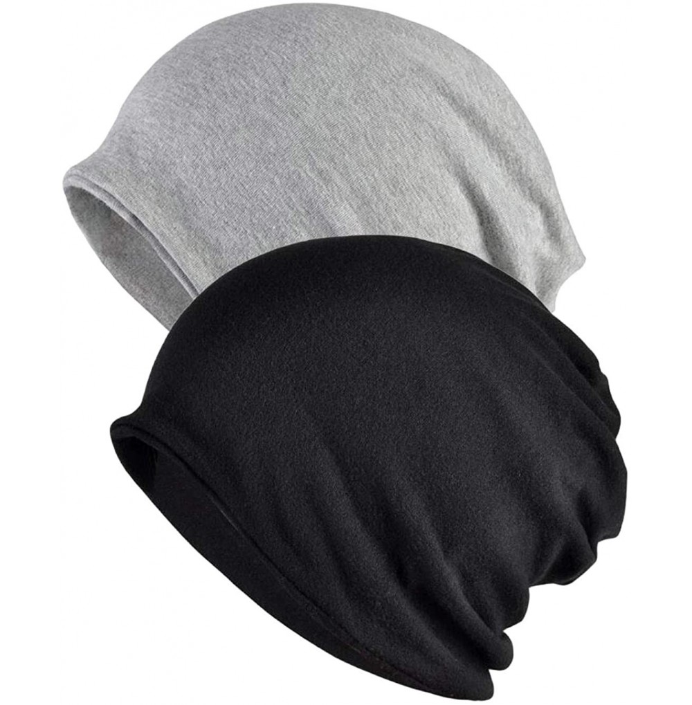 Skullies & Beanies Women's Baggy Slouchy Beanie Chemo Hat Cap Scarf - 2 Pack-n - CN18L797OXR