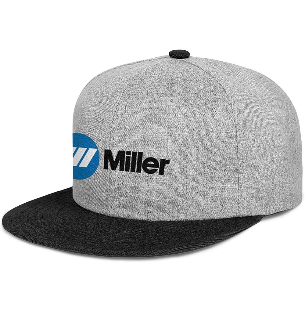 Baseball Caps Mens Miller-Electric- Baseball Caps Vintage Adjustable Trucker Hats Golf Caps - Black-212 - CP18ZLH3CCE