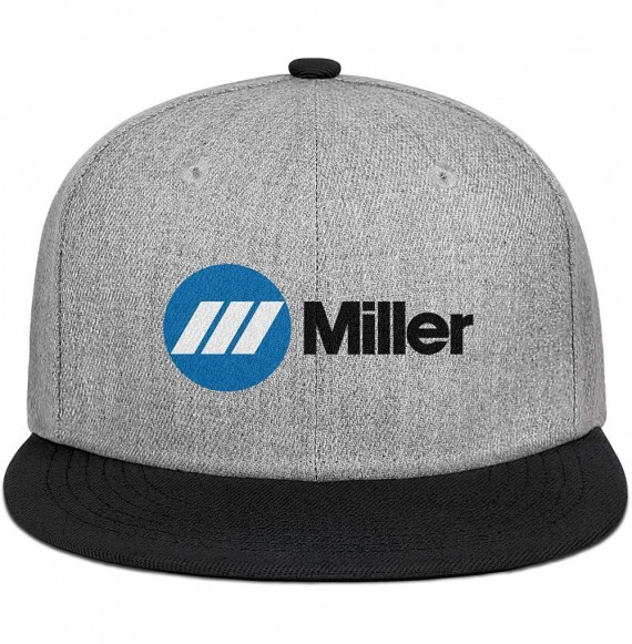Baseball Caps Mens Miller-Electric- Baseball Caps Vintage Adjustable Trucker Hats Golf Caps - Black-212 - CP18ZLH3CCE
