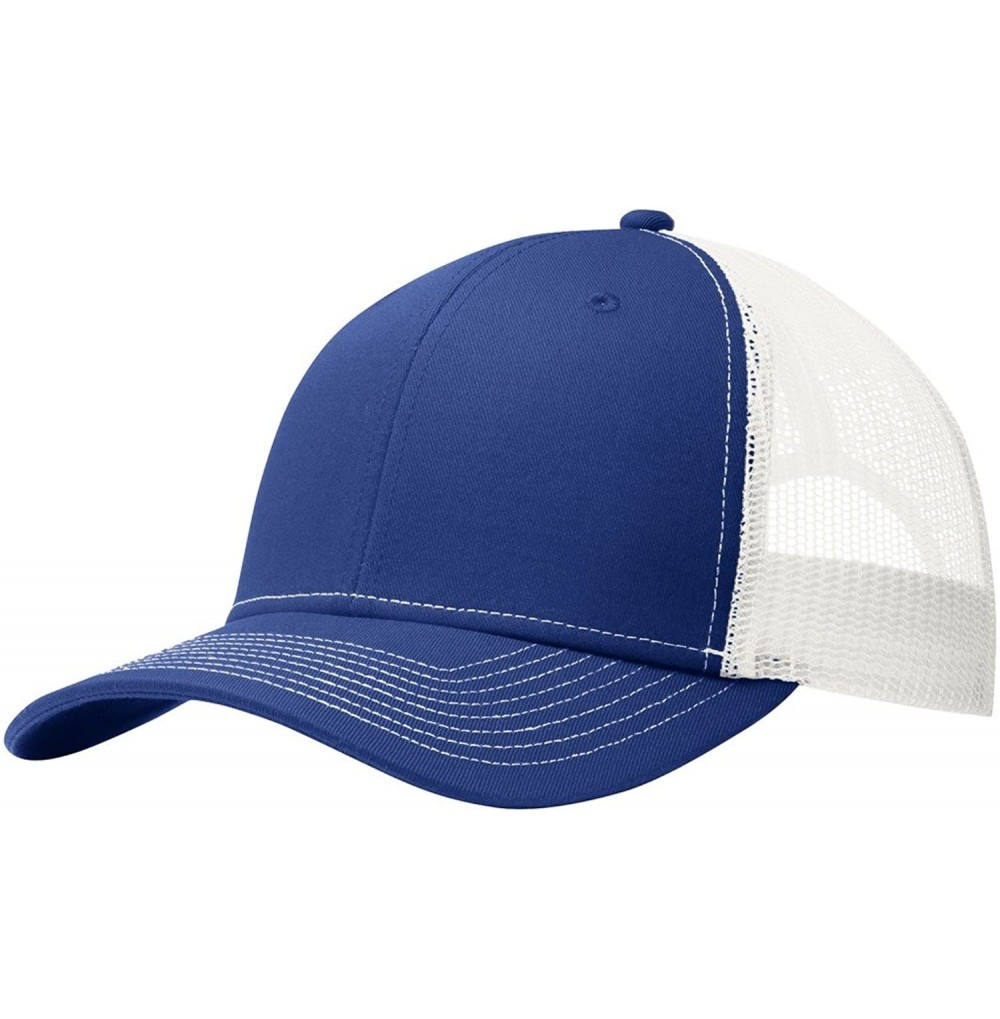 Baseball Caps Mens Snapback Trucker Cap (C112) - Patriot Blue/White - CA187AIS7ZU