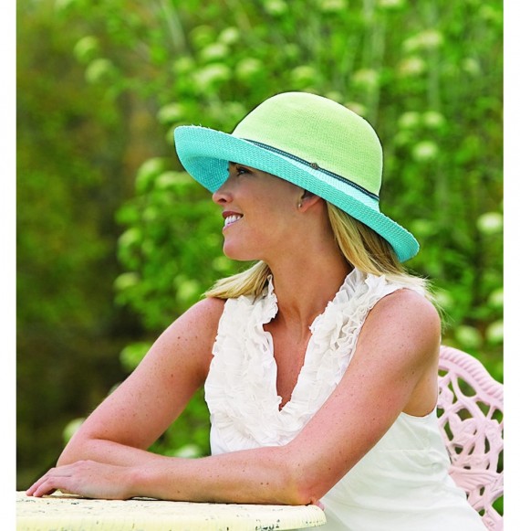 Sun Hats Women's Victoria Two-Toned Sun Hat - UPF 50+- Packable- Adjustable- Modern Style- Designed in Australia - CK118MJYZGD