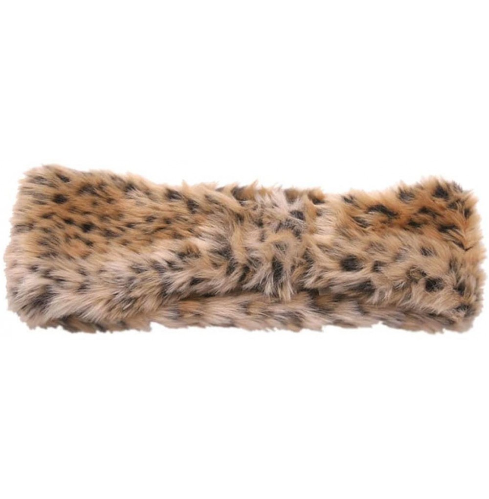 Headbands Womens Faux Fur Fashion Headband - Leopard - CV128870ZDZ
