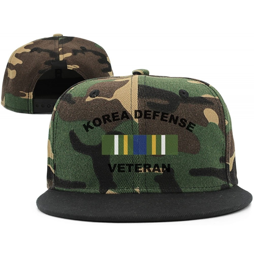 Skullies & Beanies Korea Defense Veteran Printing Unisex Adult Mens Camouflage Golf Hats - Army Green - C318E78O7XE