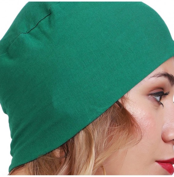 Skullies & Beanies Women's Cotton Under Hijab Caps (Multicolours- Free Size) - Green - CP18DNAIM9C