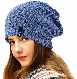 Skullies & Beanies Mens Oversized Knit Cap Womens Slouchy Beanie Summer Winter Hat B754 - B102-bright Blue - C2192ETNO92