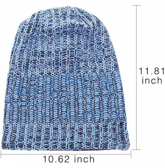 Skullies & Beanies Mens Oversized Knit Cap Womens Slouchy Beanie Summer Winter Hat B754 - B102-bright Blue - C2192ETNO92