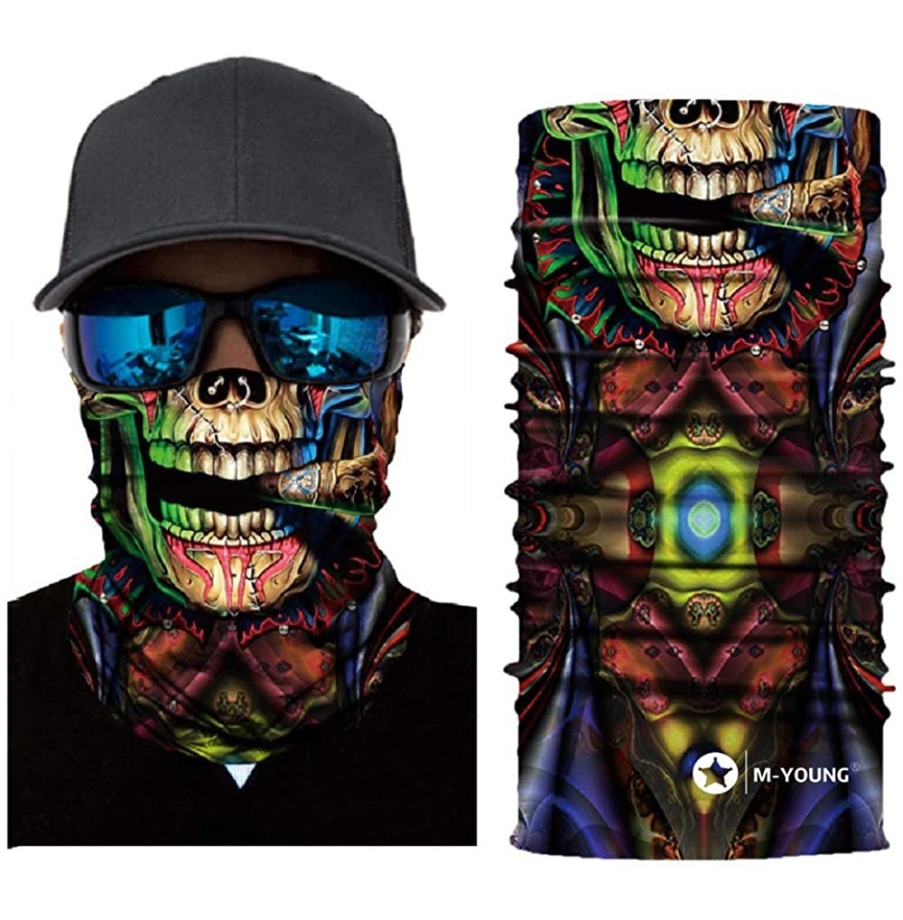 Balaclavas Skull Face Mask Bandanas- Neck Gaiter- Headwear- Magic Scarf- Headband for dust Sun Wind - Ac337 - C7197HK0RKZ