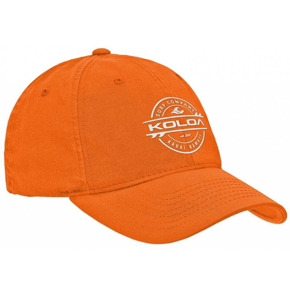 Baseball Caps Classic Cotton Dad Hats. Low Profile Adjustable Caps - Neonorange/W - CI12MY5QMB9