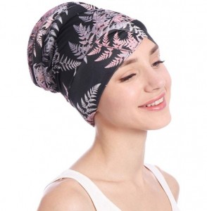 Skullies & Beanies Women Printed India Hat Muslim Cancer Chemo Beanie Scarf Turban Wrap Cap - Pink - CK18IO2C8LK