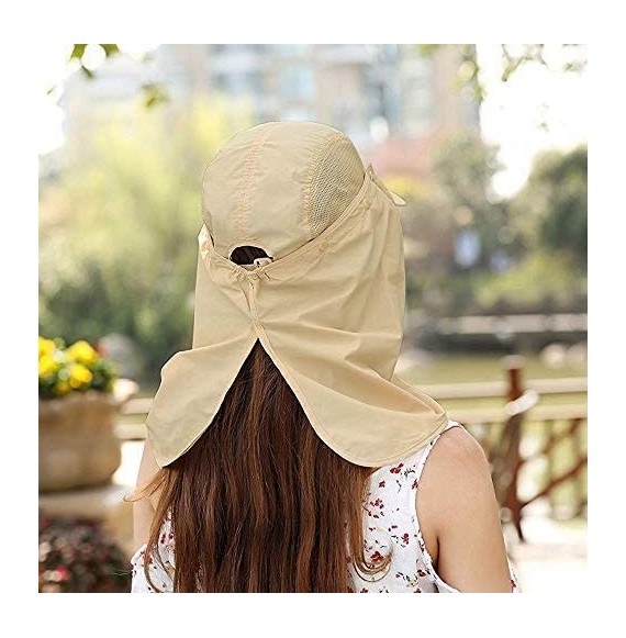 Sun Hats Outdoor UPF 50+ UV Sun Protection Waterproof Breathable Face Neck Flap Cover Folding Sun Hat for Men/Women - CY18NZE...