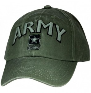 Baseball Caps U.S. Army With Logo Embroidered Cap. Green - C011WOY6QJ1
