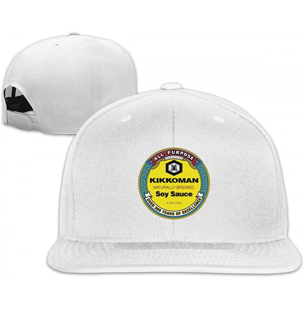 Baseball Caps Snapback Hat All-Purpose-Kikkoman-Soy-Sauce Hat Graphic Baseball Cap Unisex Gift 6 Panel - White - CB18YDLIZKR