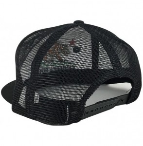 Baseball Caps California Republic White Black Mesh Trucker Snapback Hat Cap - CZ12G7G5IVN