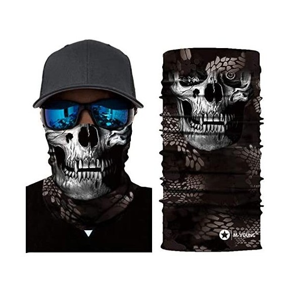 Balaclavas Skull Face Mask Bandanas- Neck Gaiter- Headwear- Magic Scarf- Headband for dust Sun Wind - Xa-047 - C4197H00T9T