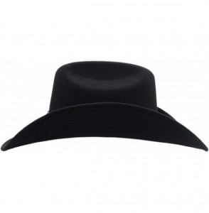 Cowboy Hats Shapeable Cattleman Cowboy Western Wool Hat- Silver Canyon- Black - Black - CY18KN6IC64