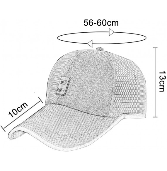 Sun Hats Unisex Mesh Anti-UV Sun Hat Breathable Dry Quickly Baseball Hat Running Cap - Gray - CS18RX3WET8