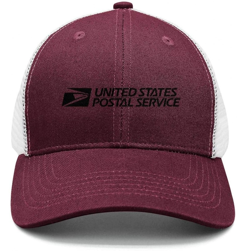 Baseball Caps Mens Womens USPS-United-States-Postal-Service-Logo- Custom Adjustable Fishing Cap - Maroon-3 - CU18NUCSRRC