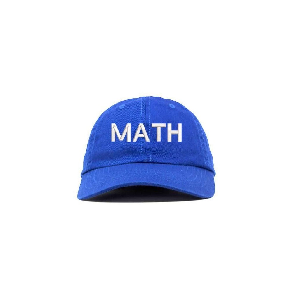 Baseball Caps Math Make America Think Harder Embroidered Low Profile Soft Crown Unisex Baseball Dad Hat - Royal - CF19343R6HU