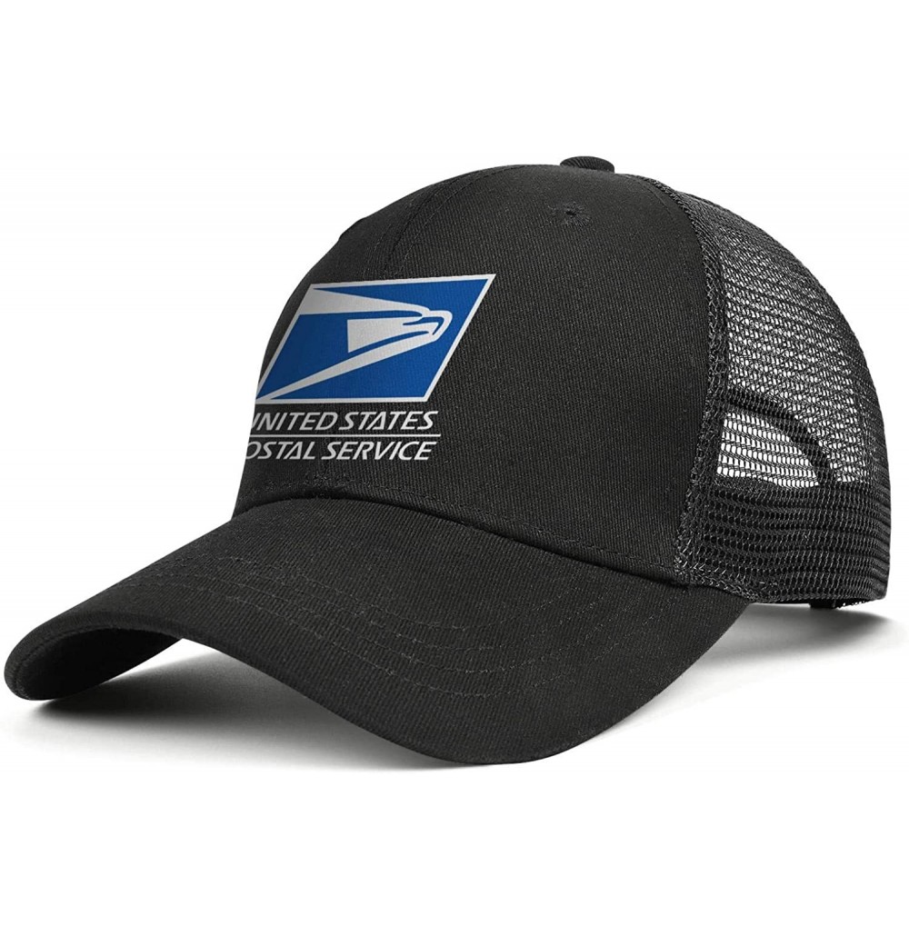 Baseball Caps Men Women Postal Hat United States Service Eagle Adjustable Cap Dad Trucker Hat Cap - Black-2 - C31973HE8RK
