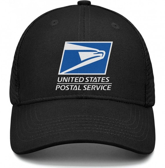 Baseball Caps Men Women Postal Hat United States Service Eagle Adjustable Cap Dad Trucker Hat Cap - Black-2 - C31973HE8RK