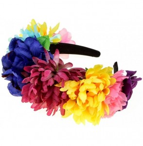 Headbands Day of The Dead Headband Costume Rose Flower Crown Mexican Headpiece BC40 - A Frida Kalo Crown - C618H3MECUY