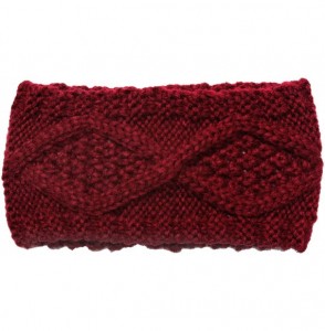 Skullies & Beanies 3 Pack Womens Winter Knit Headband & Hairband Ear Warmer & Beanies - 1 Pack - Wine - CE180R7SNZK