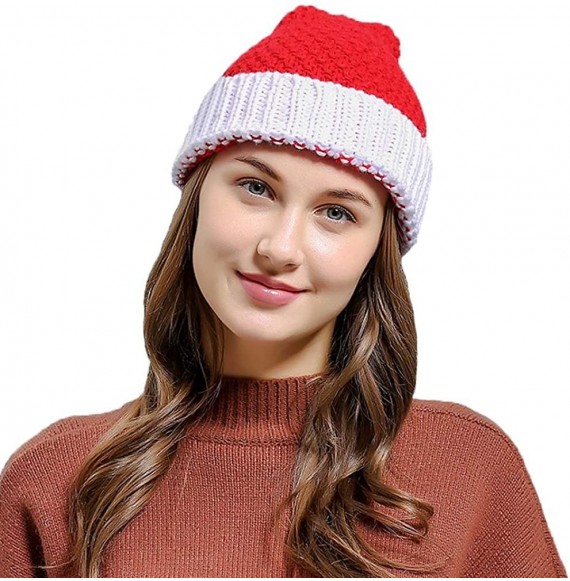 Skullies & Beanies Women Christmas Beanie Hat Winter Warm Knitted Crochet Santa Hat Gift - Santa - CH186AZ52L9