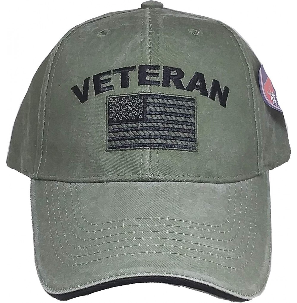 Baseball Caps Military Veteran U.S. Flag Cap- Green- Adjustable - CB11KJ54WAV