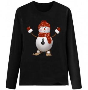 Balaclavas Womens Christmas Snowman Pullover - B - C318AE7T4OK