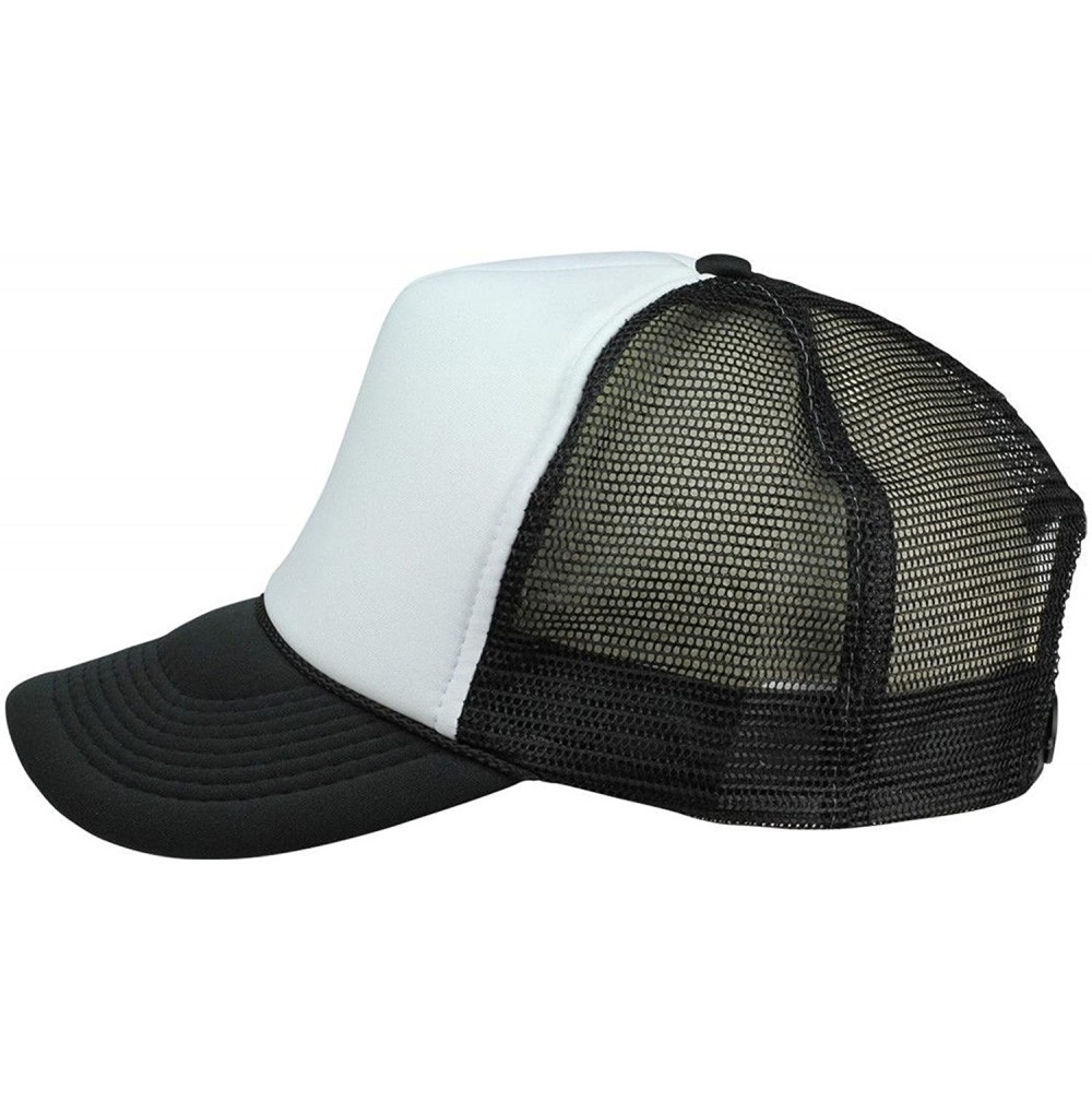 Baseball Caps 2 Packs Baseball Caps Blank Trucker Hats Summer Mesh Cap Flat Bill or Chambray Hats (2 for Price of 1) - CA17YT...