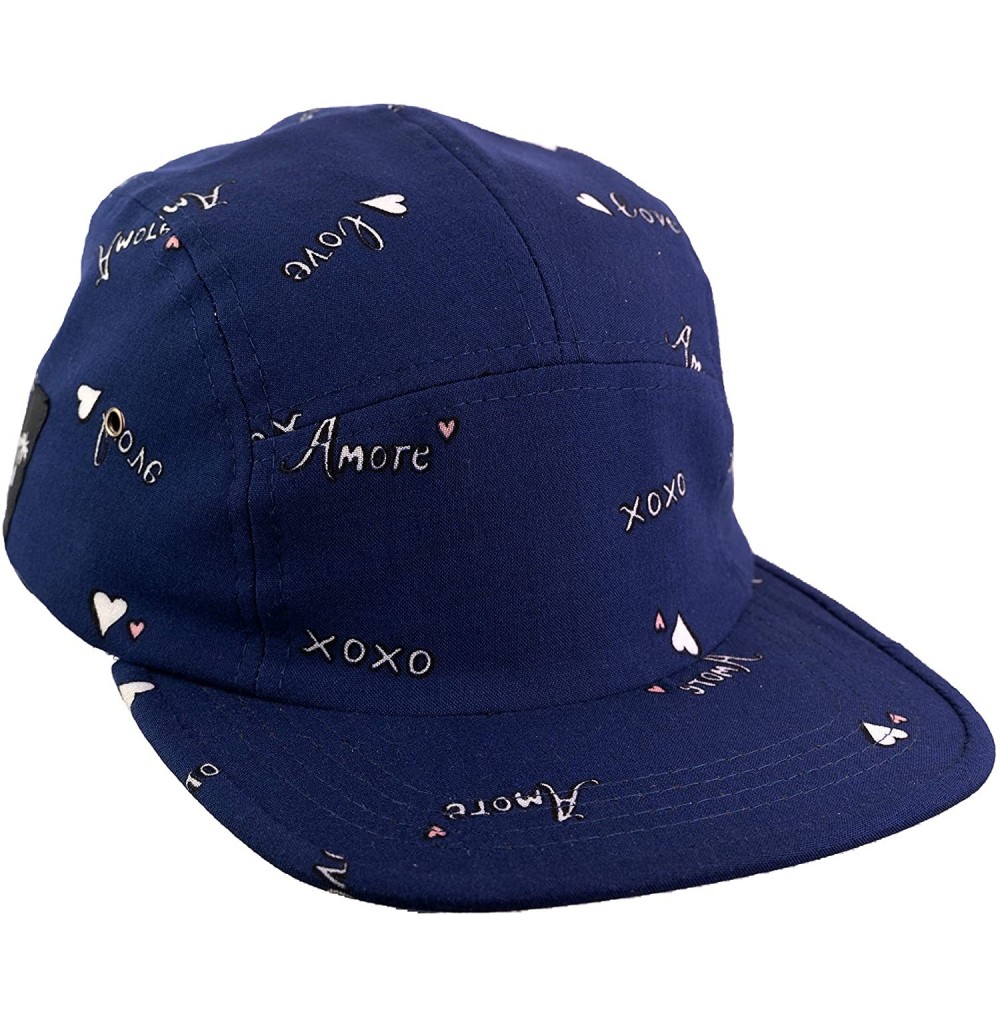 Baseball Caps 5 Panel Hat for Men Women Flat Brim Baseball Cap Urban Street Camper Hats (P2) - Amore - CQ18U4KQZ8O