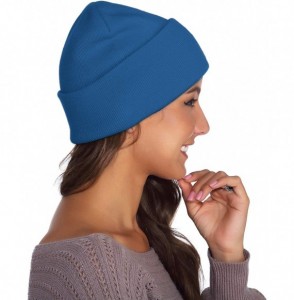 Skullies & Beanies Classic Beanie for Women Men Unisex Cuffed Plain Warm Winter Ski Hat Skull Soft Stretch Daily Knit Cap - B...