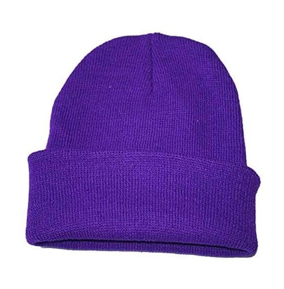 Fedoras Unisex Classic Knit Beanie Women Men Winter Leopard Hat Adult Soft & Cozy Cute Beanies Cap - Purple C - CM192R5UQRX