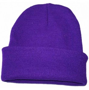Fedoras Unisex Classic Knit Beanie Women Men Winter Leopard Hat Adult Soft & Cozy Cute Beanies Cap - Purple C - CM192R5UQRX
