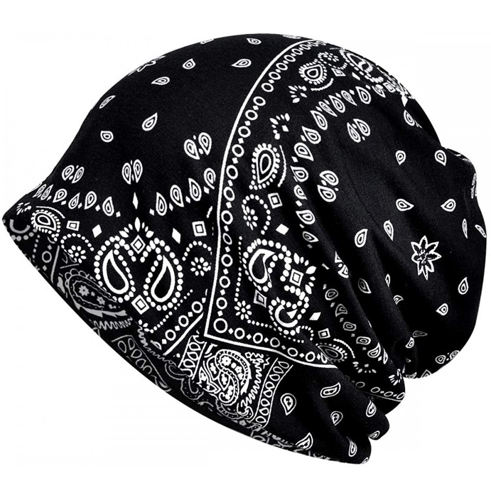 Skullies & Beanies Cotton Fashion Beanies Chemo Caps Cancer Headwear Skull Cap Knitted hat Scarf for Women - Black - CN18NHGU5MK