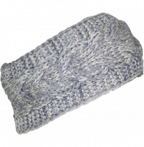 Cold Weather Headbands Loose Cable Knit Headband/Ear Warmer Womens (One Size) - Light Gray - C712O52V1X3