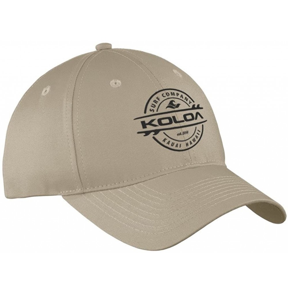 Baseball Caps Old School Curved Bill Solid Snapback Hats - Khaki With Black Embroidered Logo - CE17WWYWUUW