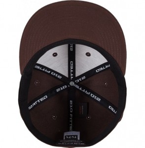 Baseball Caps Men's Premium 210 Fitted Cap - Brown - C5118WA5T1V
