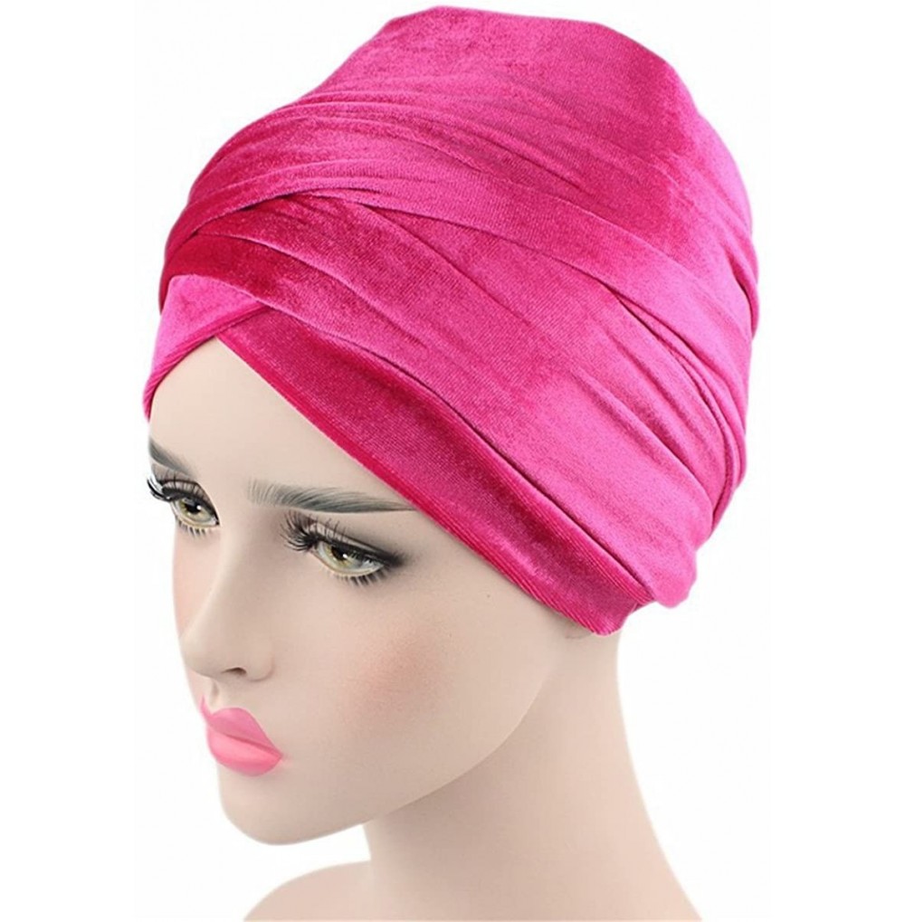 Luxury Pleated Velvet Turban Hijab Head Wrap Extra Long Tube Indian ...