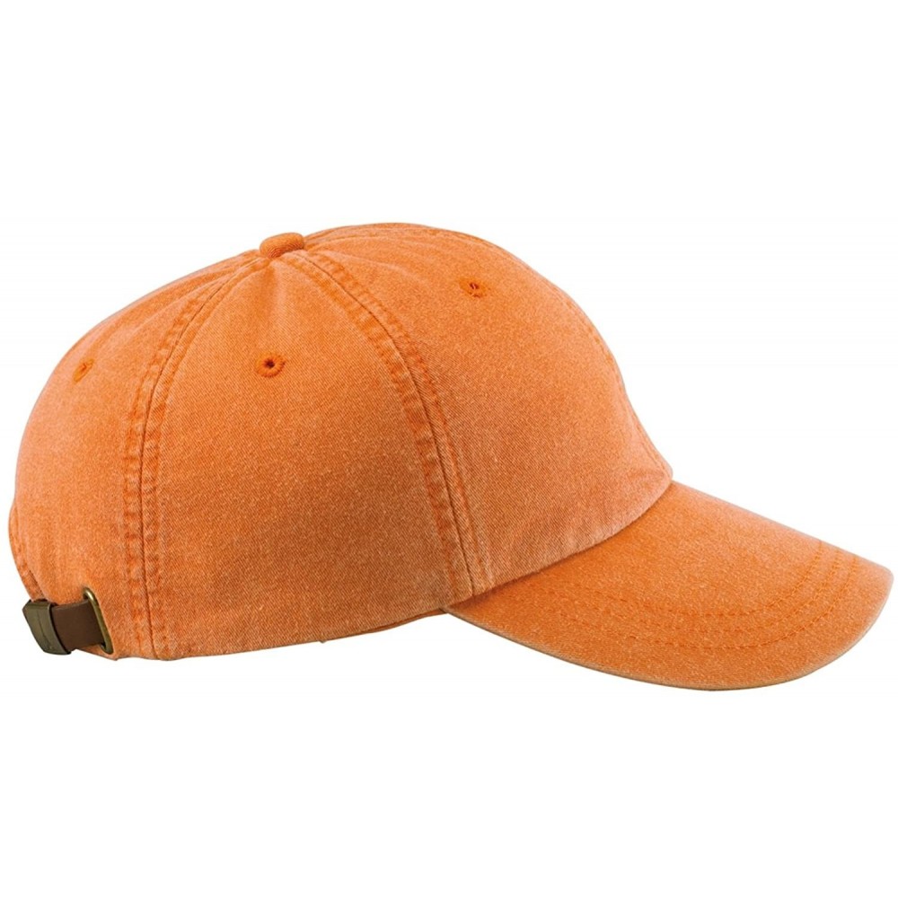 Baseball Caps 6-Panel Low-Profile Washed Pigment-Dyed Cap - Terracotta - CV12N3CY9LL