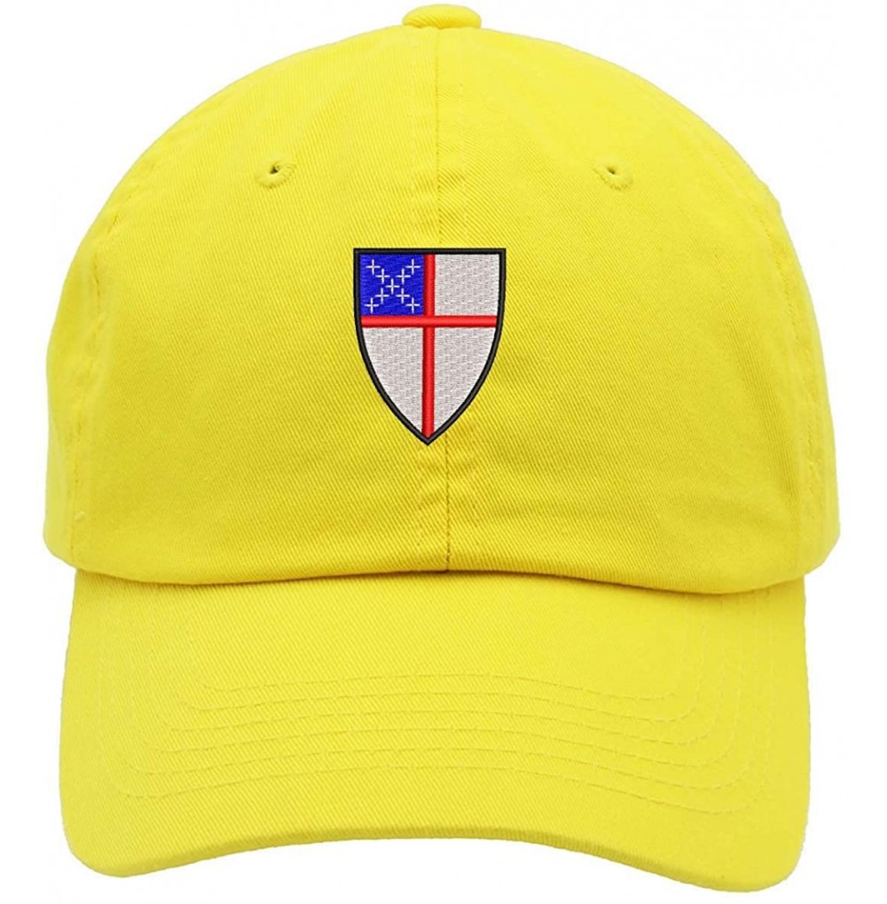 Baseball Caps Episcopal Shield Logo Embroidered Low Profile Soft Crown Unisex Baseball Dad Hat - Yellow - CR18X68UZ3X