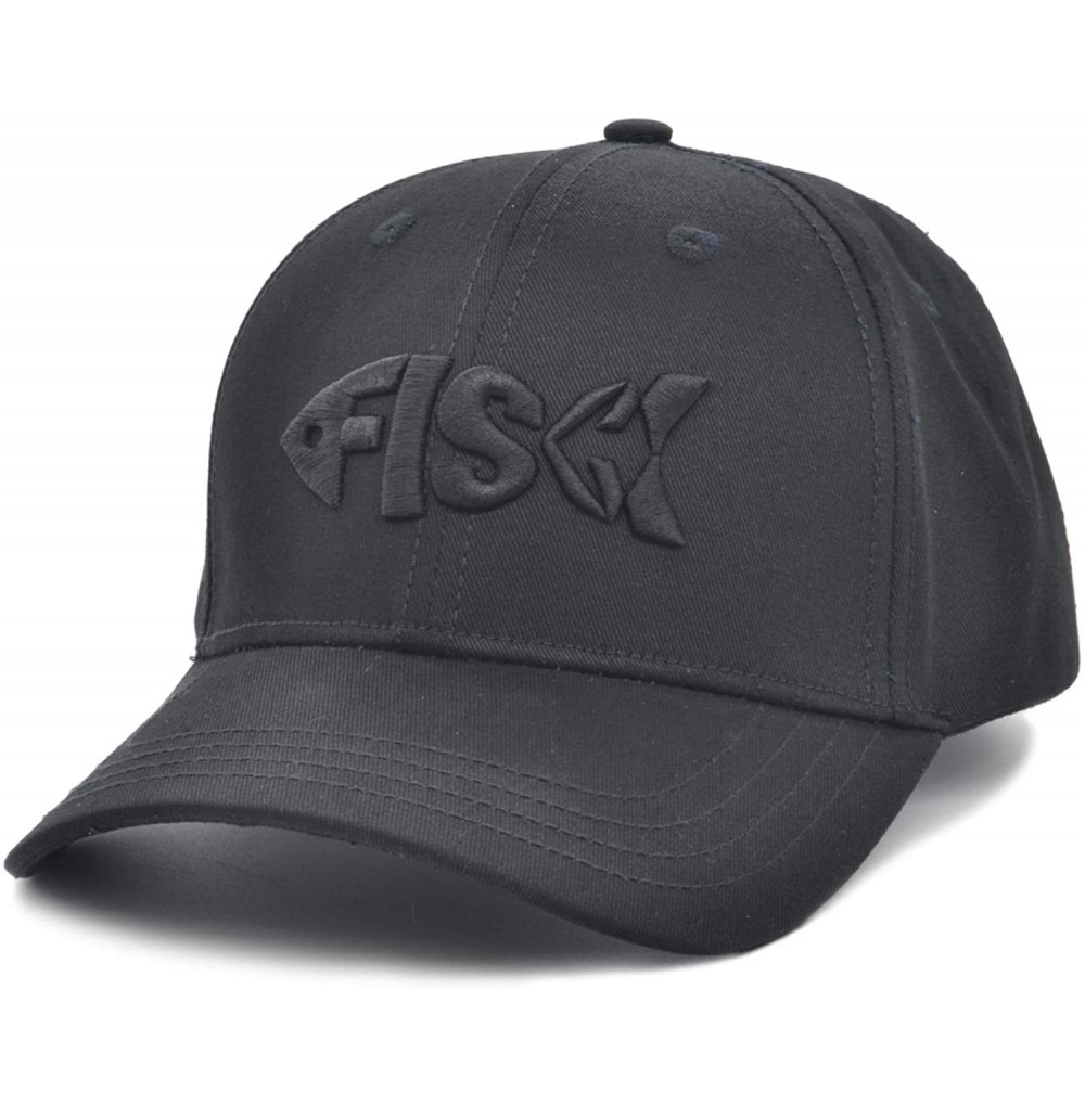 Baseball Caps Detachable Embroidered Adjustable - Fish Letter - CS18RHQUEUN
