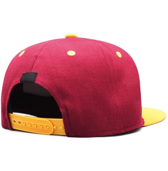 Baseball Caps Mens Womens Printing Adjustable Meshback Hat - Maroon - CZ18NNUCR80