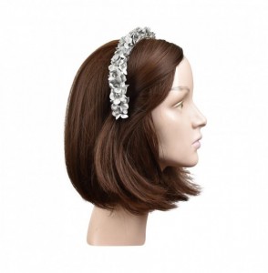 Headbands Small Flowers Full Wreath Headband - Grey - Grey - C4185EKXNUK