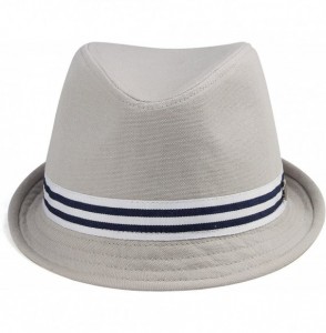 Fedoras Unisex Soft Cotton Fedora Hat - Grey - CJ116IF5J45