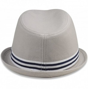 Fedoras Unisex Soft Cotton Fedora Hat - Grey - CJ116IF5J45
