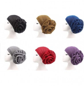 Skullies & Beanies Luxury Stretchable Glitter Flower Chemo Beanie Hair Loss Turban - Gold - CK18EQL6HIS