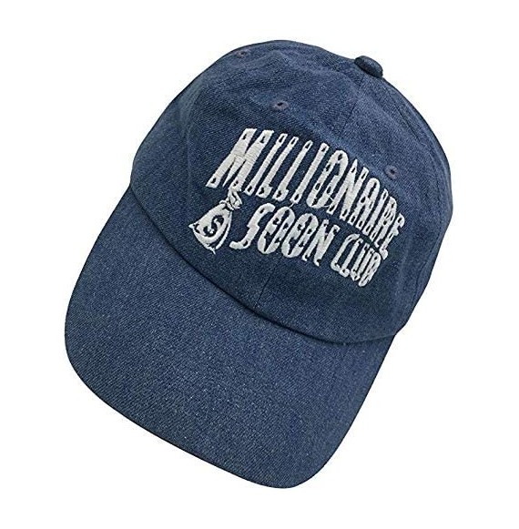 Baseball Caps Millionaire Dad Hat Baseball Cap Embroidered Dad Hat Adjustable Strapback Caps - Denim - CH193Z3H7GW