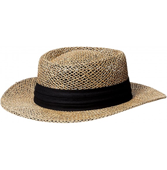 Sun Hats Men's Seagrass Sun Hat - Natural/Black - CA115T40N33