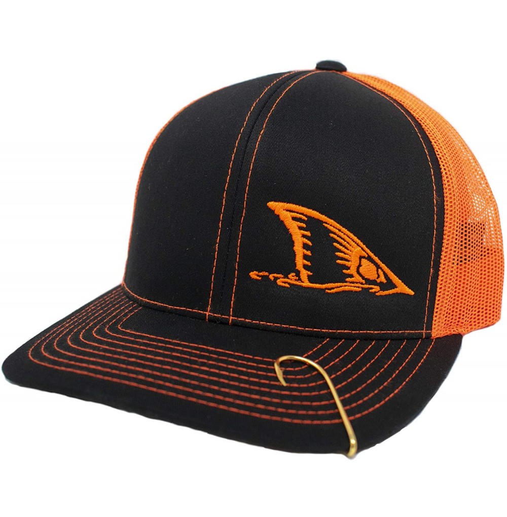 Baseball Caps Redfish Tail Embroidered Cap Design Red Drum Fishing - Neon Orange - CG18RIR05O4